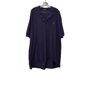 Ralph Lauren Polo Shirt XXL Navy Blue Short Sleeve Cotton Casual